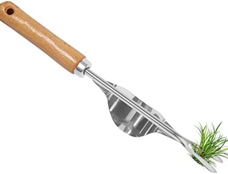 Weed Puller - Stainless Steel Manual Hand Weed Puller Tool - Proof Leverage Base for Super Easy Weed Removal & Deeper Digging Compact Garden Weed Puller Tool for Yard Lawn and Farm