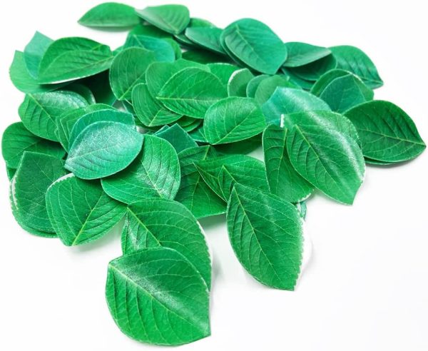 90Pcs Edible Green Leaves for Cupcake Toppers Rice Wafer Paper for Baby Shower Wedding Cake Happy Birthday Party Decoration Wedding/ graduation/ Hawii/ Summer/ Anniversary