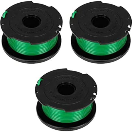 FUSHUI 3 Pcs String Trimmer Spool Replacement,20 FT Diameter 0.078 in SF-080 Weed Eater String Replacement Compatible with Black and Decker String Trimmer, Replace of GH3000/ GH3000R/LST540/LST540B