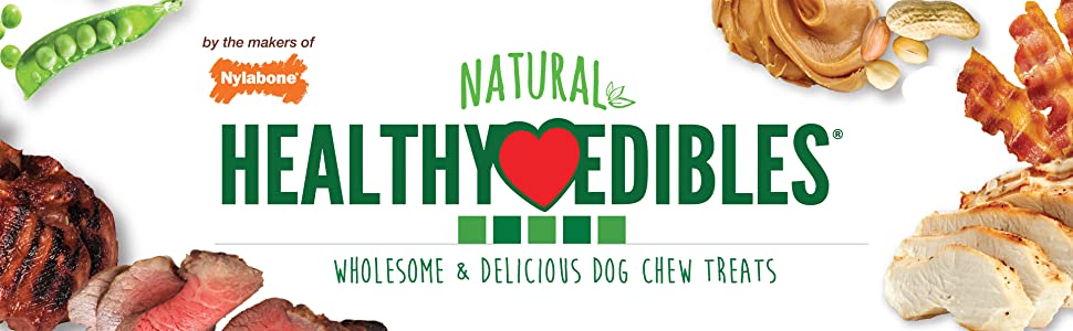 nylabone natural healthy edibles dog chew treats