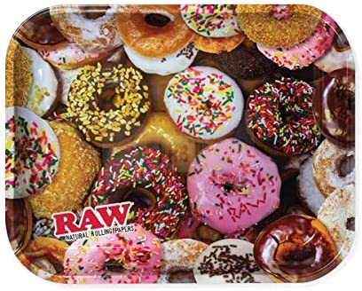 RAW Delicious Doughnuts Metal Rolling Tray - Large 14" X 11" 1 count